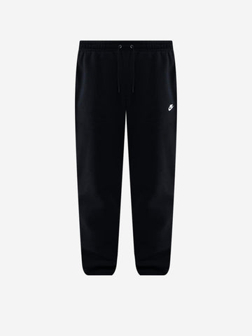 NIKE Pantaloni jogger neri in fleece spazzolato con bordi elastici Nero