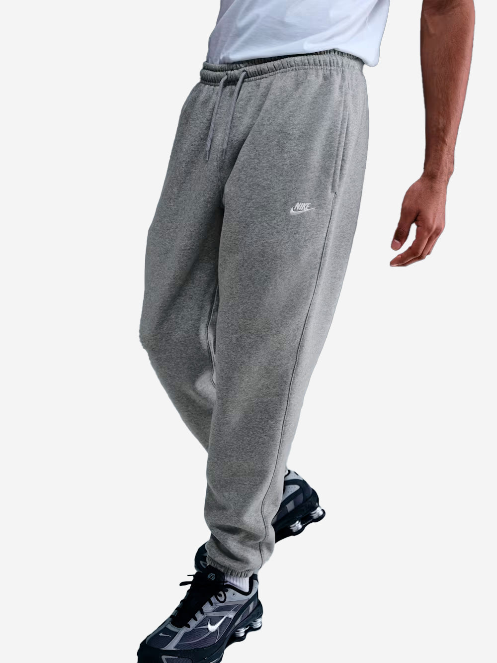 NIKE Pantaloni jogger in fleece spazzolato con bordi elastici Grigio Urbanstaroma