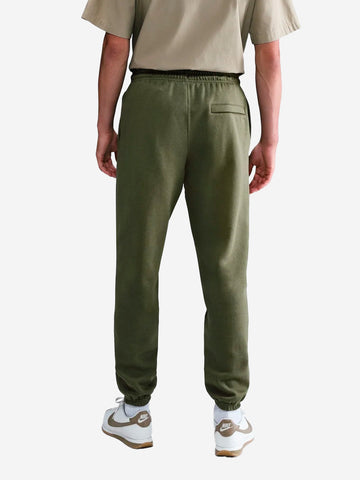 NIKE Pantaloni jogger verdi in fleece spazzolato con bordi elastici Verde