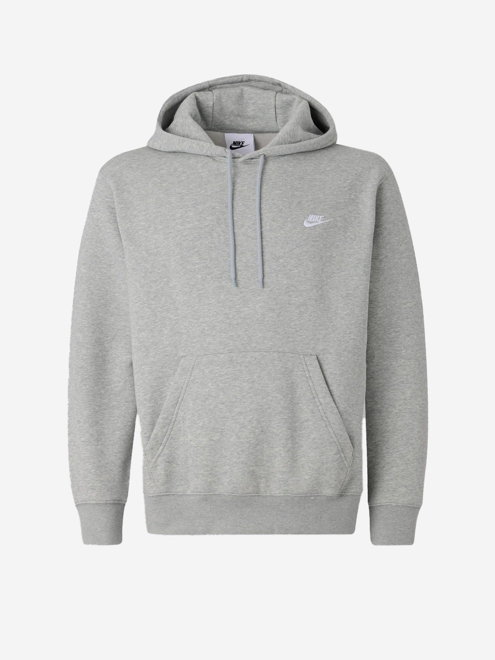 NIKE Felpa pullover grigia con cappuccio e swoosh Grigio Urbanstaroma