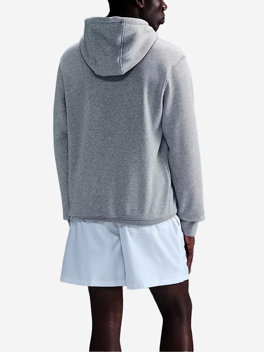 NIKE Felpa pullover grigia con cappuccio e swoosh Grigio Urbanstaroma
