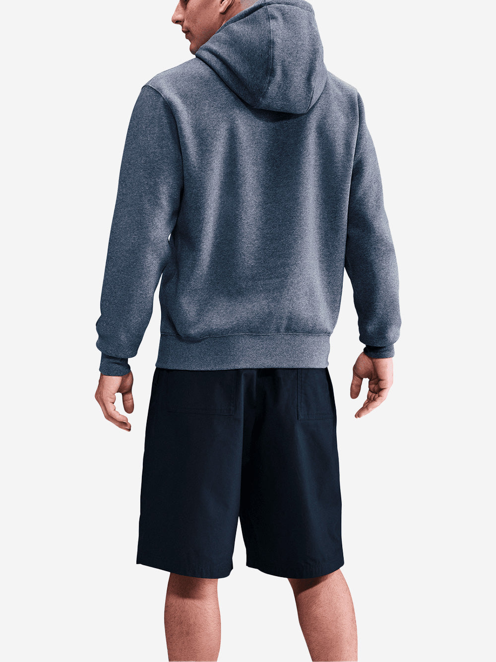 NIKE Felpa pullover grigia con cappuccio e swoosh Grigio antracite Urbanstaroma