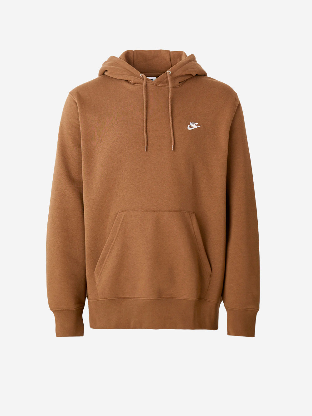 NIKE Felpa pullover marrone con cappuccio e swoosh Urbanstaroma