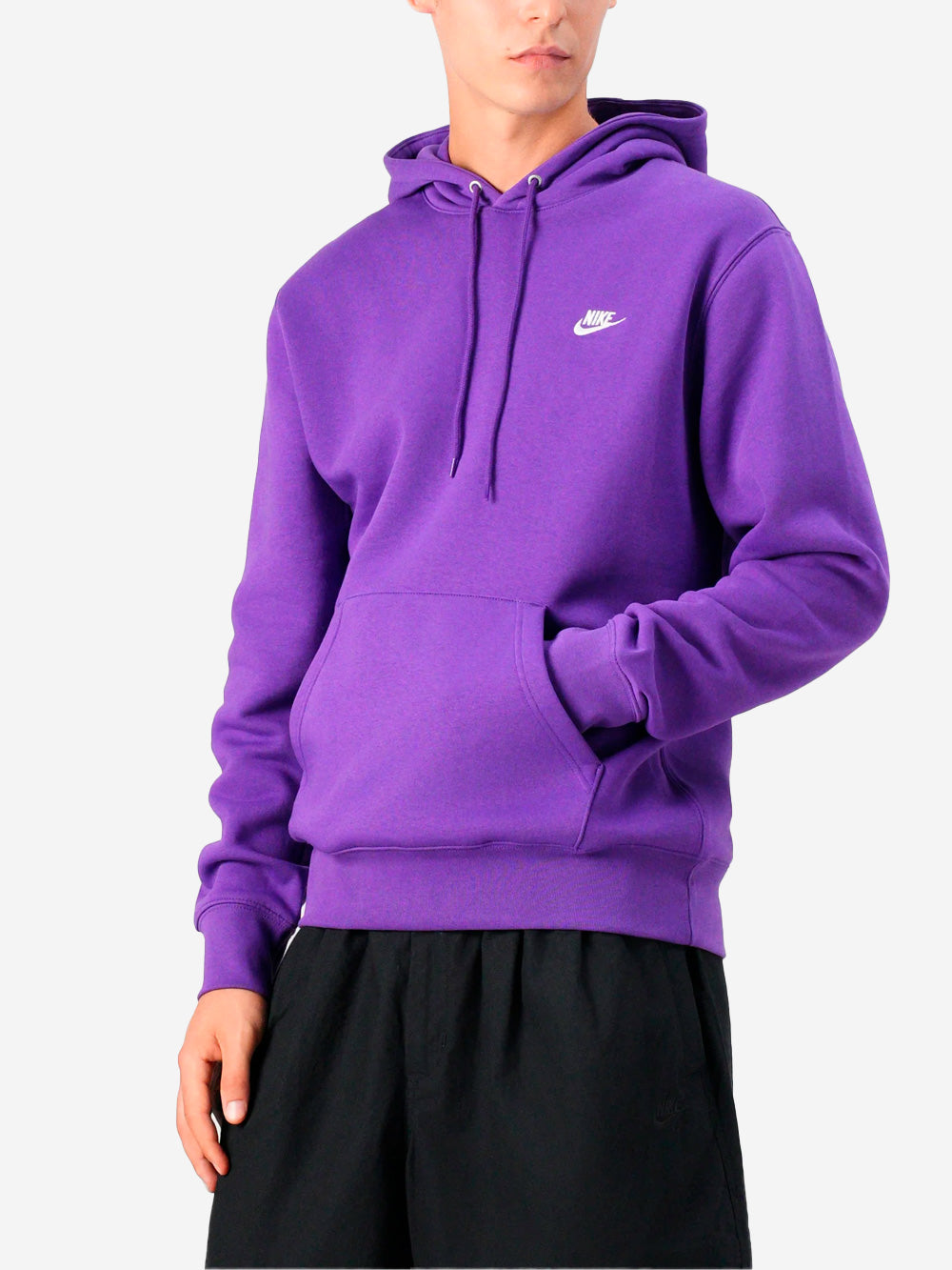 NIKE Felpa pullover viola con cappuccio e swoosh Viola Urbanstaroma