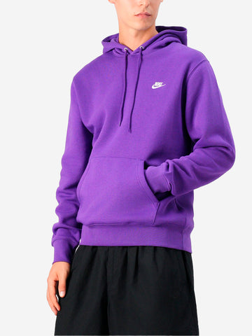 NIKE Felpa pullover viola con cappuccio e swoosh Viola