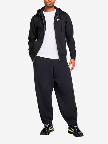 NIKE Felpa con cappuccio e zip a tutta lunghezza in fleece Nero