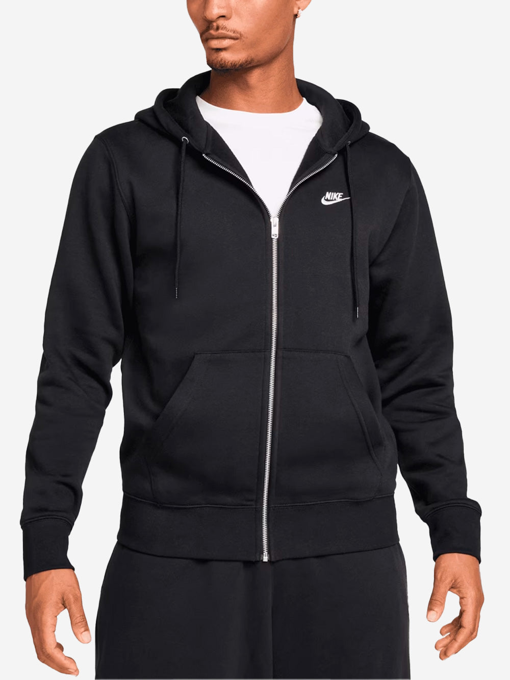 NIKE Felpa con cappuccio e zip a tutta lunghezza in fleece Nero Urbanstaroma