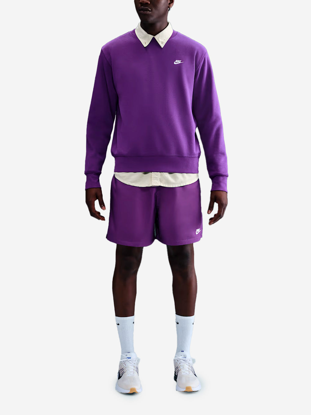 NIKE Maglia viola a girocollo in fleece Viola Urbanstaroma