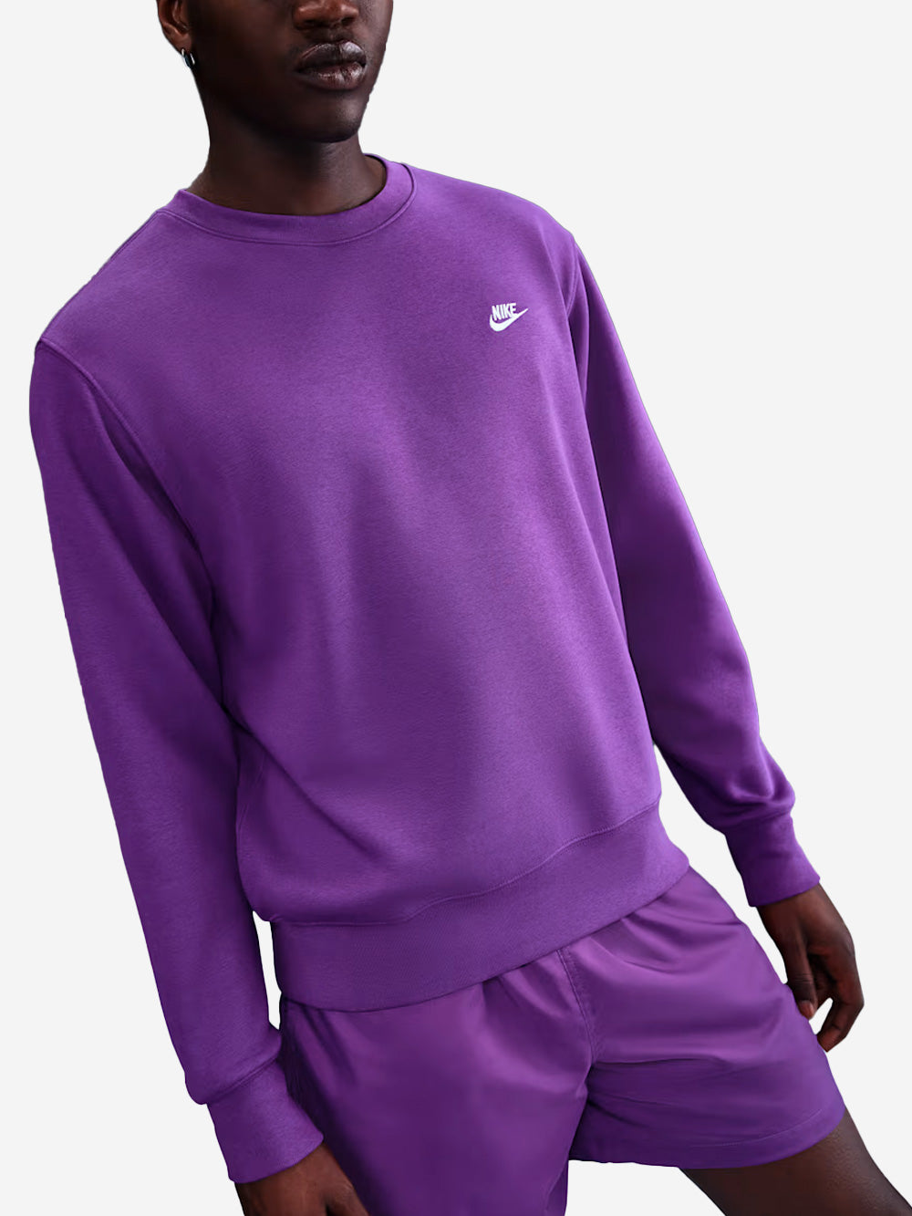 NIKE Maglia viola a girocollo in fleece Viola Urbanstaroma