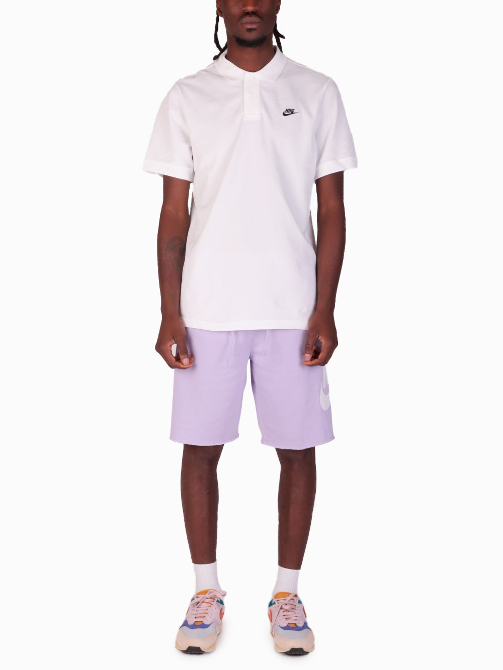 NIKE Polo a manica corta bianco con Swoosh Bianco Urbanstaroma