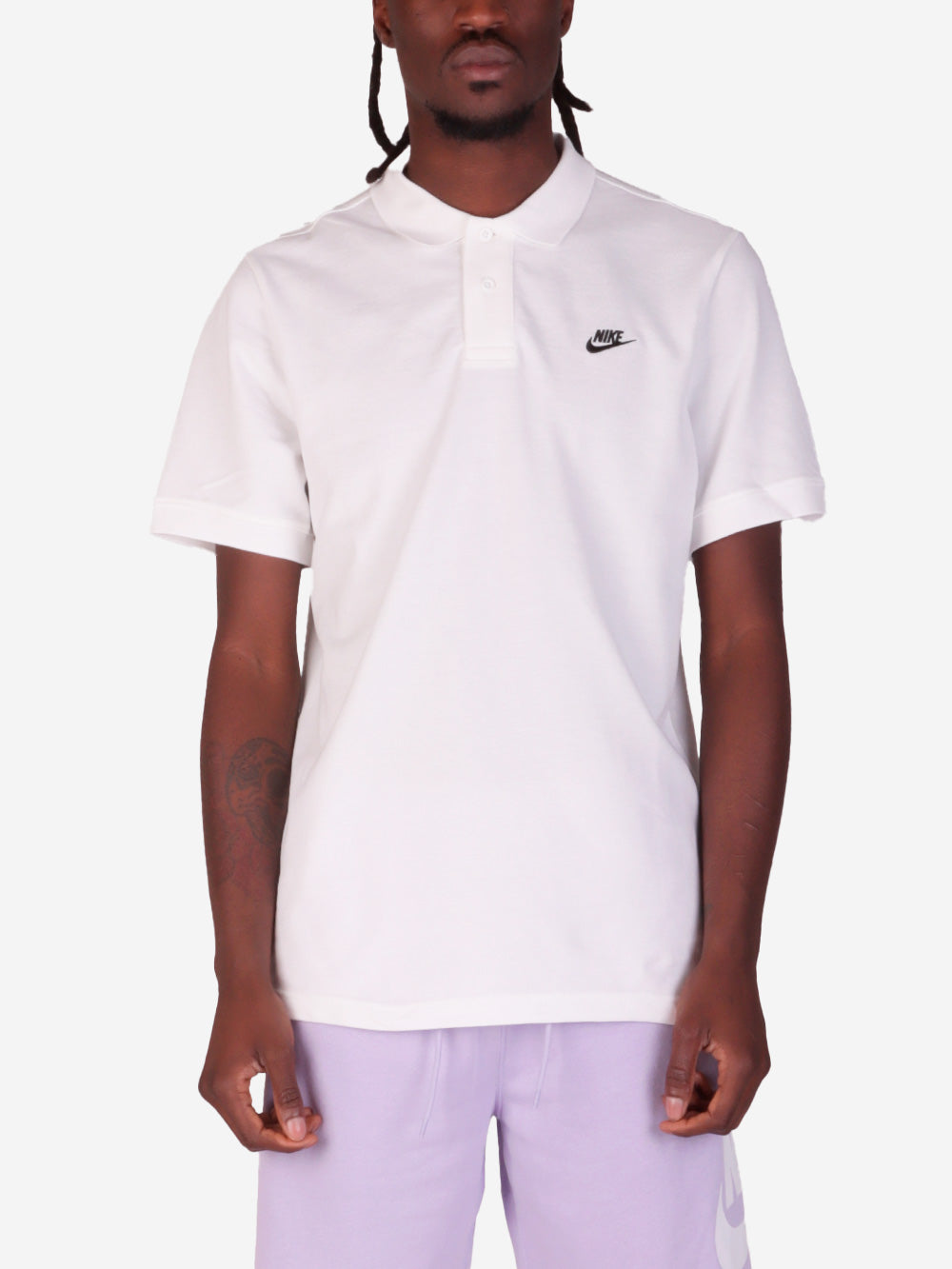 NIKE Polo a manica corta bianco con Swoosh Bianco Urbanstaroma