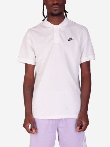 NIKE Polo a manica corta bianco con Swoosh Bianco