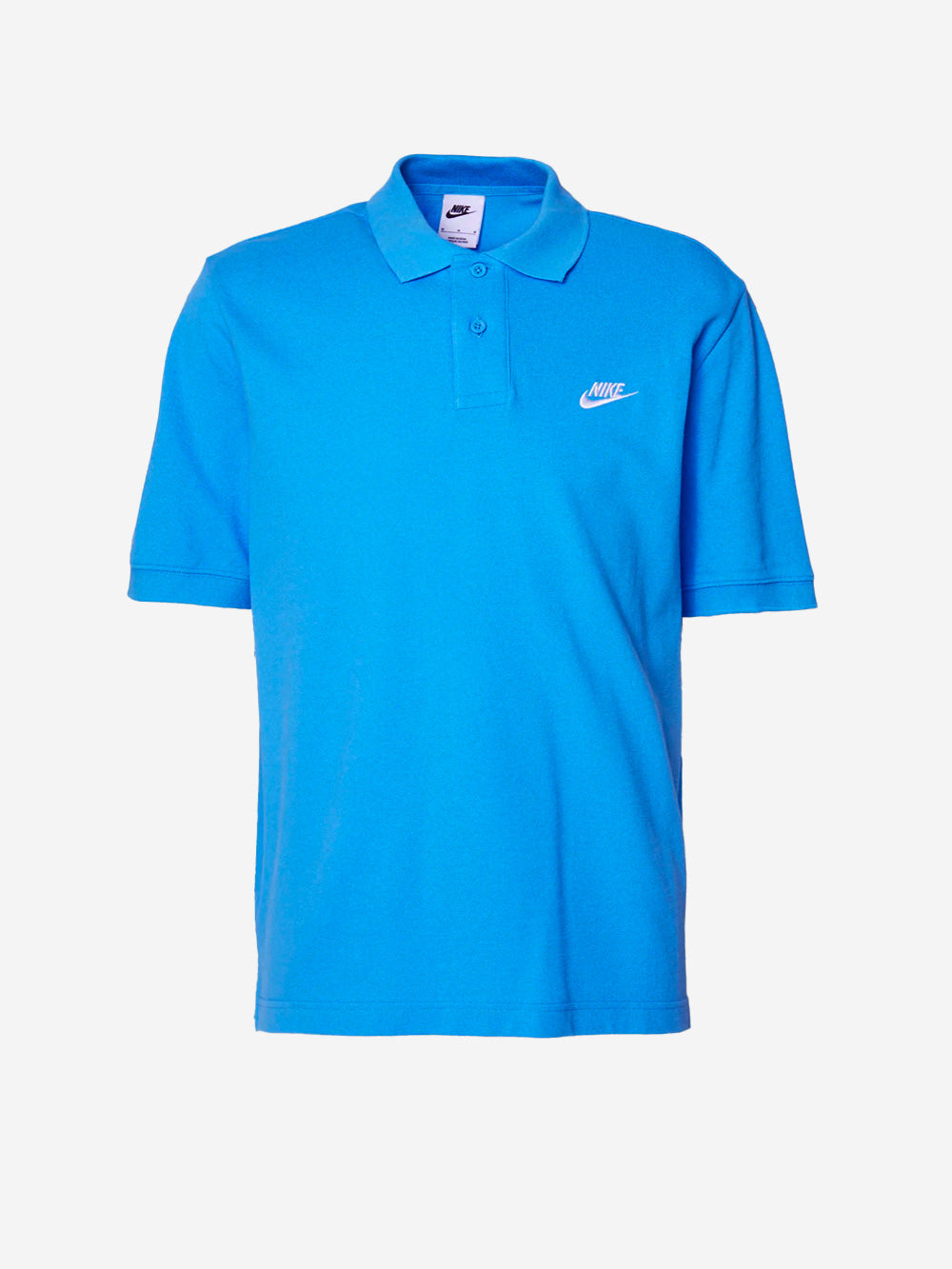NIKE Polo a manica corta blu con Swoosh Celeste Urbanstaroma