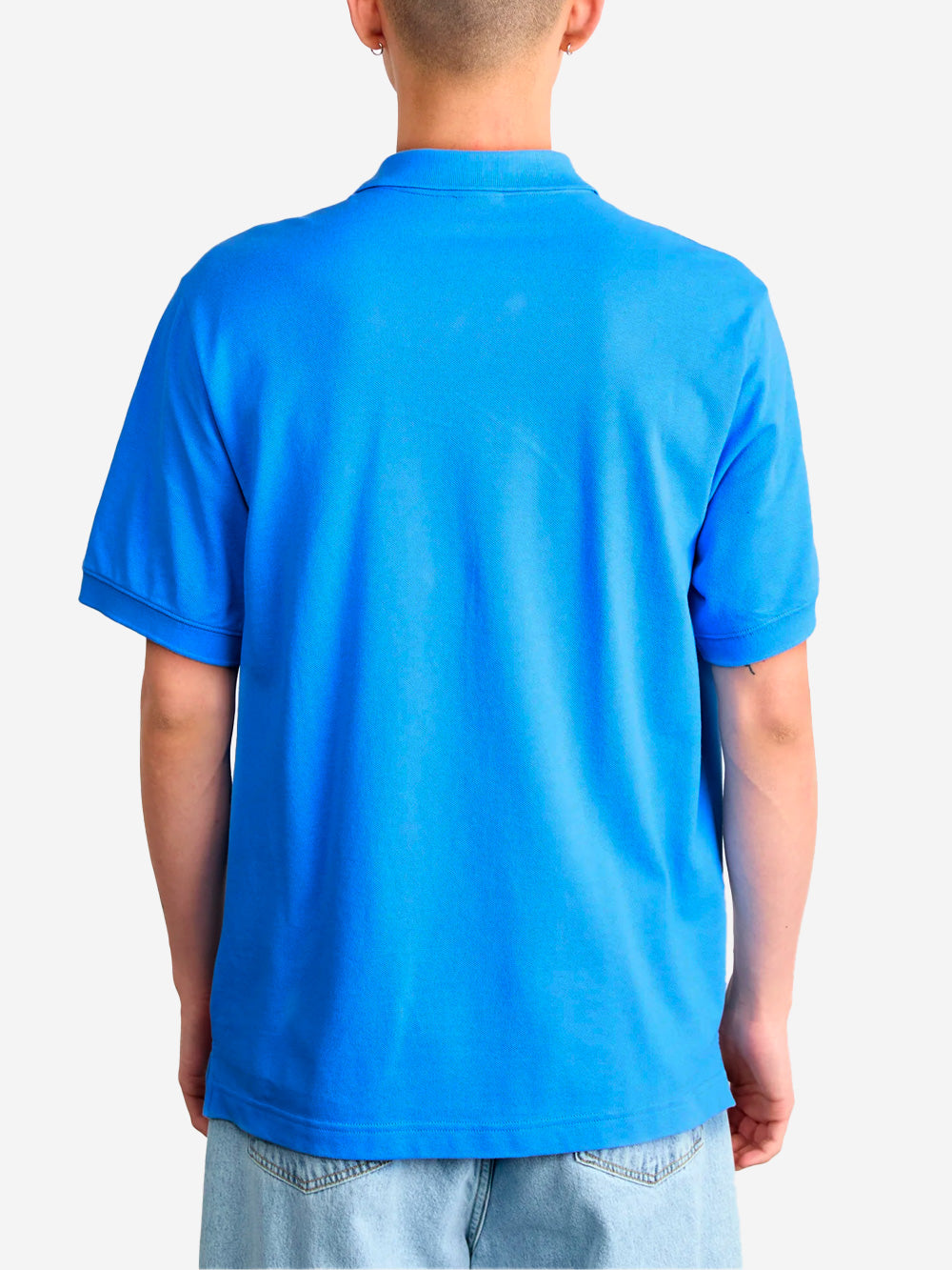 NIKE Polo a manica corta blu con Swoosh Celeste Urbanstaroma