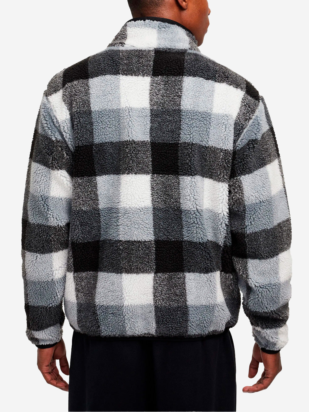 NIKE Felpa in fleece invernale con zip a metà lunghezza Grigio nero Urbanstaroma