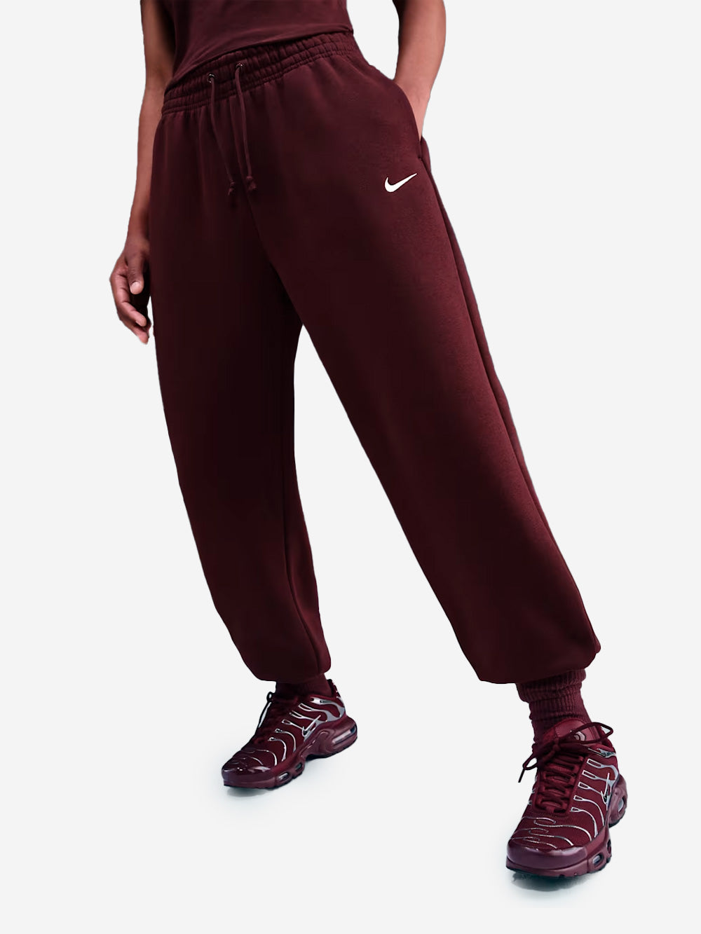 NIKE Pantaloni tuta fleece oversize bordeaux Bordeau Urbanstaroma
