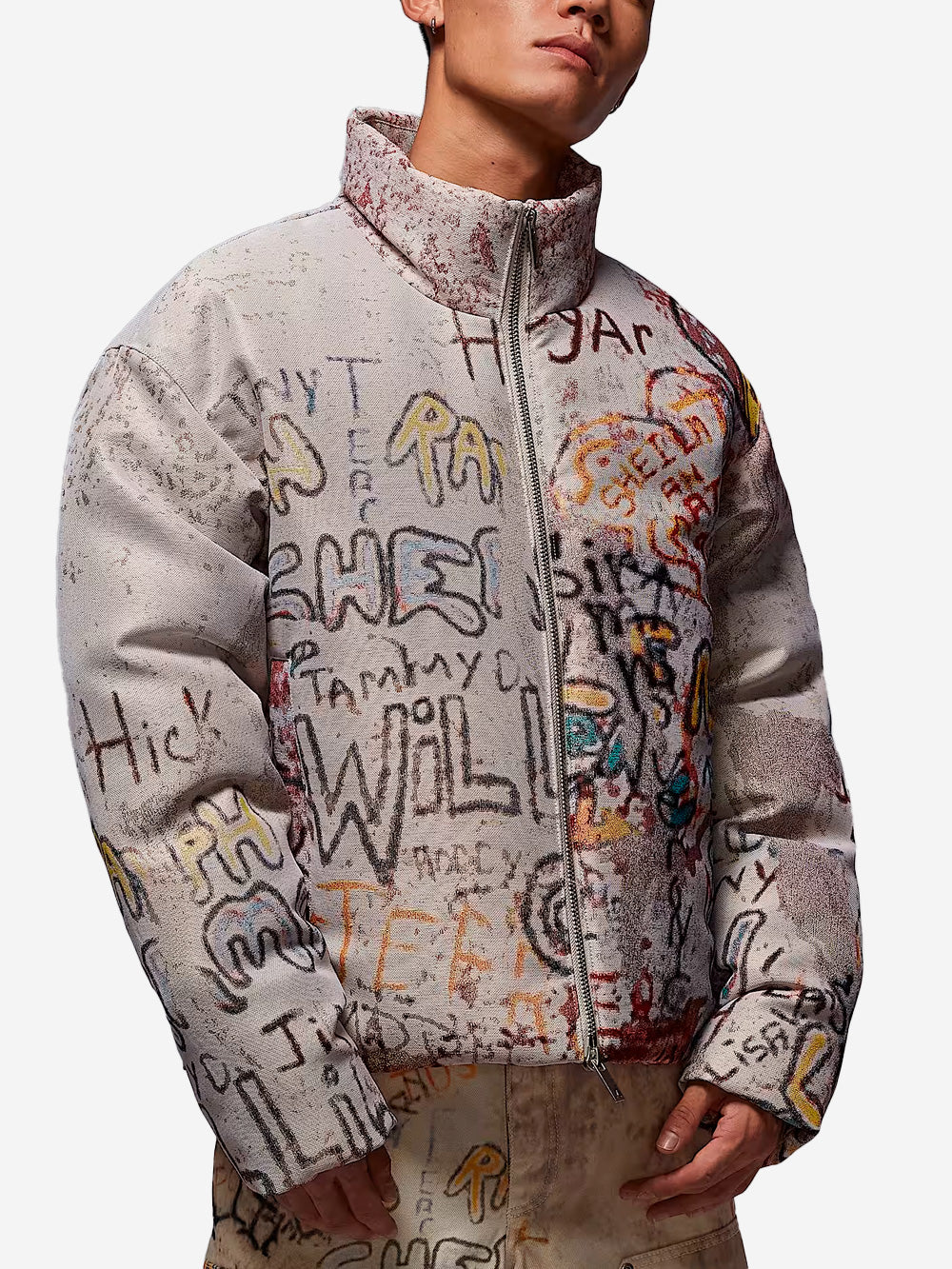 NIKE Giacca piumino con grafica poster MJ Multicolor Urbanstaroma