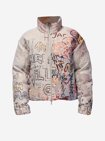 NIKE Giacca piumino con grafica poster MJ Multicolor