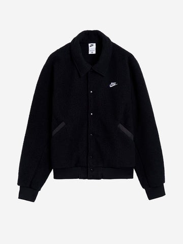 NIKE Coach jacket fleece in pelliccia sintetica Nero