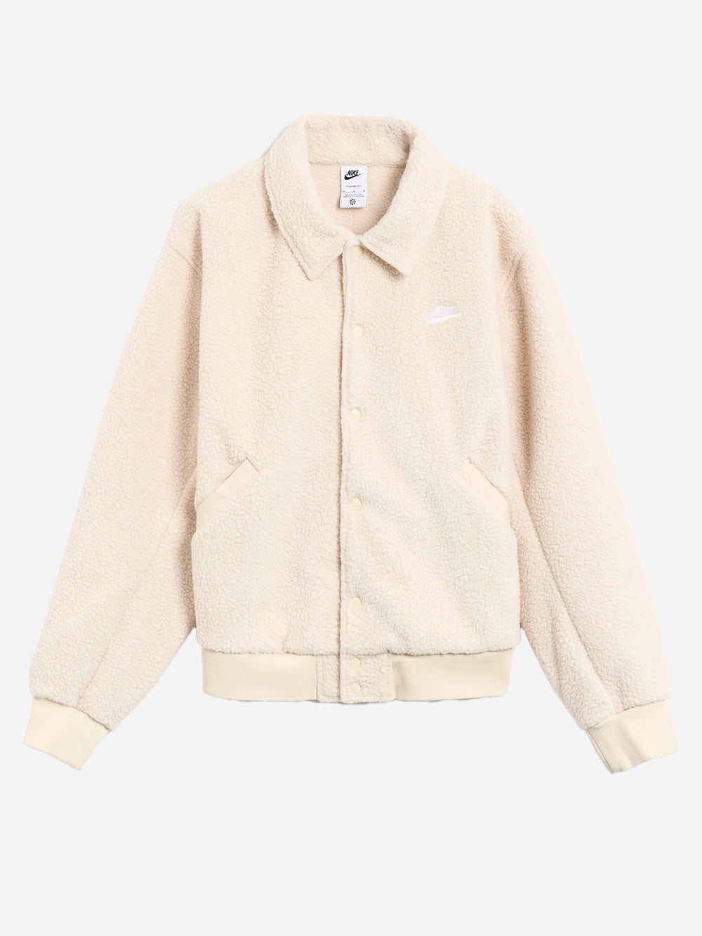 NIKE Coach jacket fleece panna in pelliccia sintetica Panna Urbanstaroma