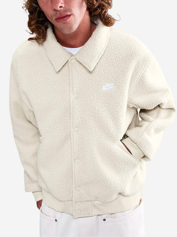 NIKE Coach jacket fleece panna in pelliccia sintetica Panna