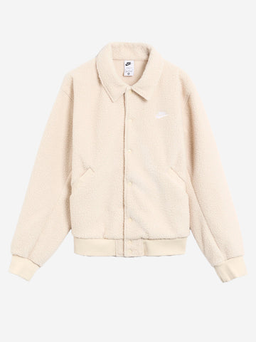 NIKE Coach jacket fleece panna in pelliccia sintetica Panna