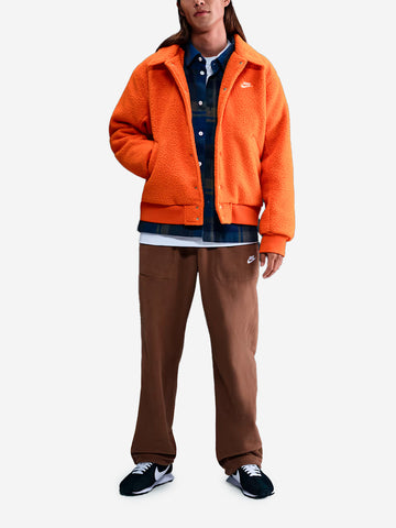 NIKE Coach jacket fleece arancione in pelliccia sintetica arancione
