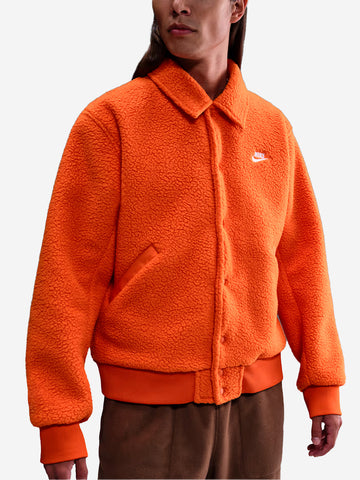 NIKE Coach jacket fleece arancione in pelliccia sintetica arancione