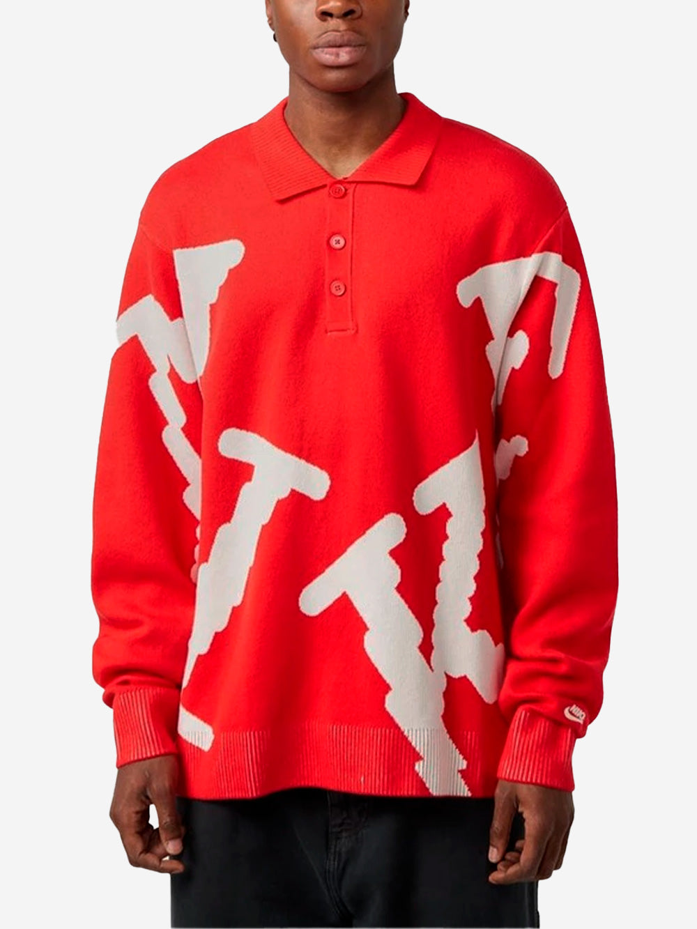 NIKE Maglia da rugby rossa con grafica e Swoosh Rosso Urbanstaroma