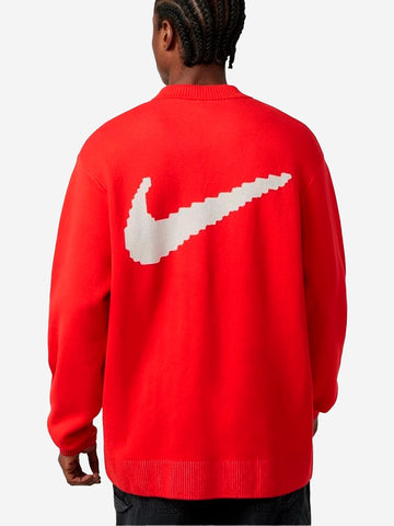 NIKE Maglia da rugby rossa con grafica e Swoosh Rosso