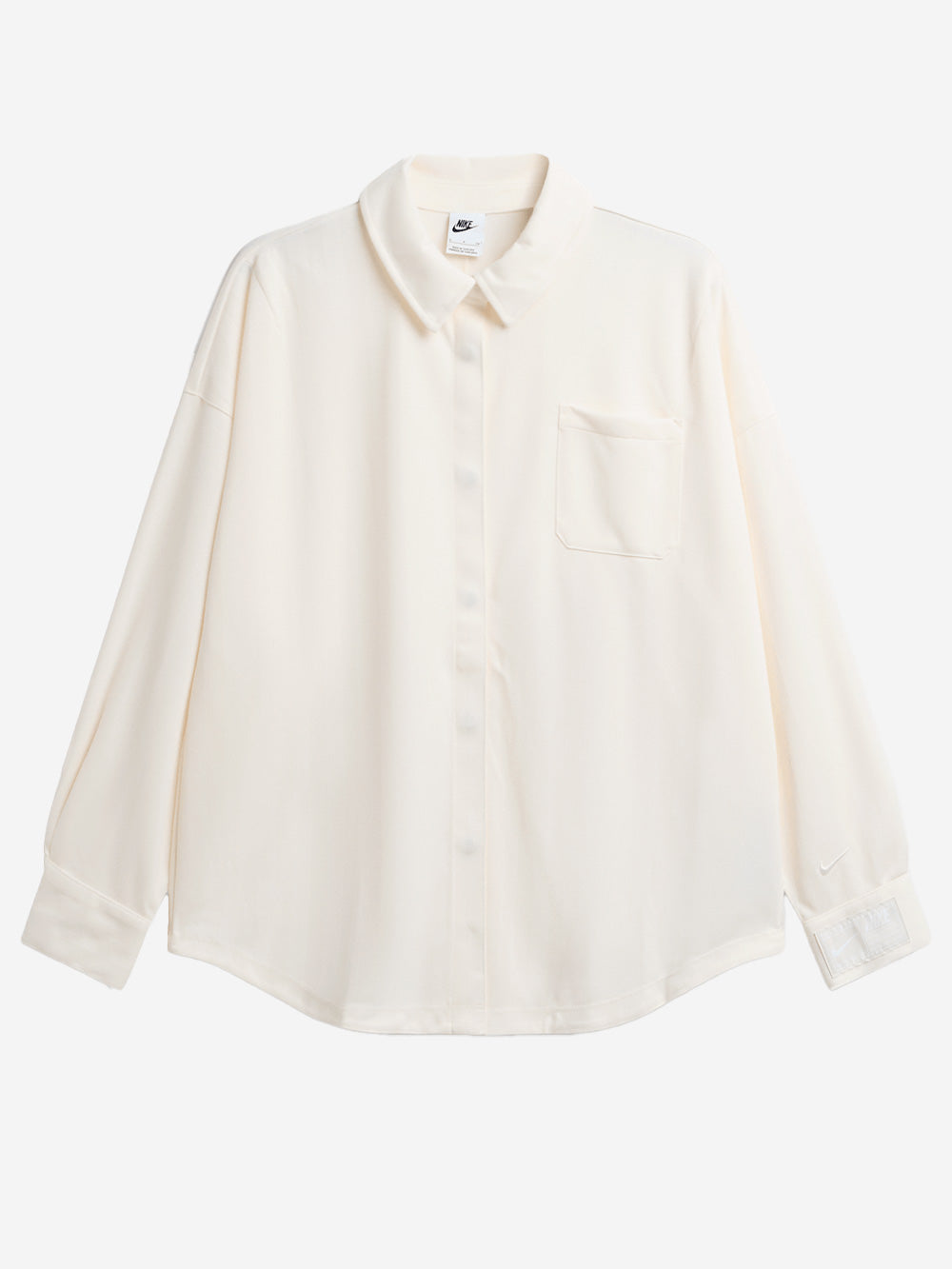 NIKE Camicia a righe in jacquard oversize avorio Bianco Urbanstaroma
