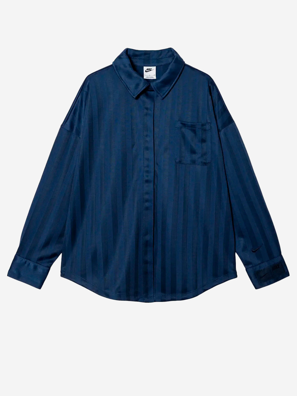 NIKE Camicia a righe in jacquard oversize blu e nera Blu scuro Urbanstaroma