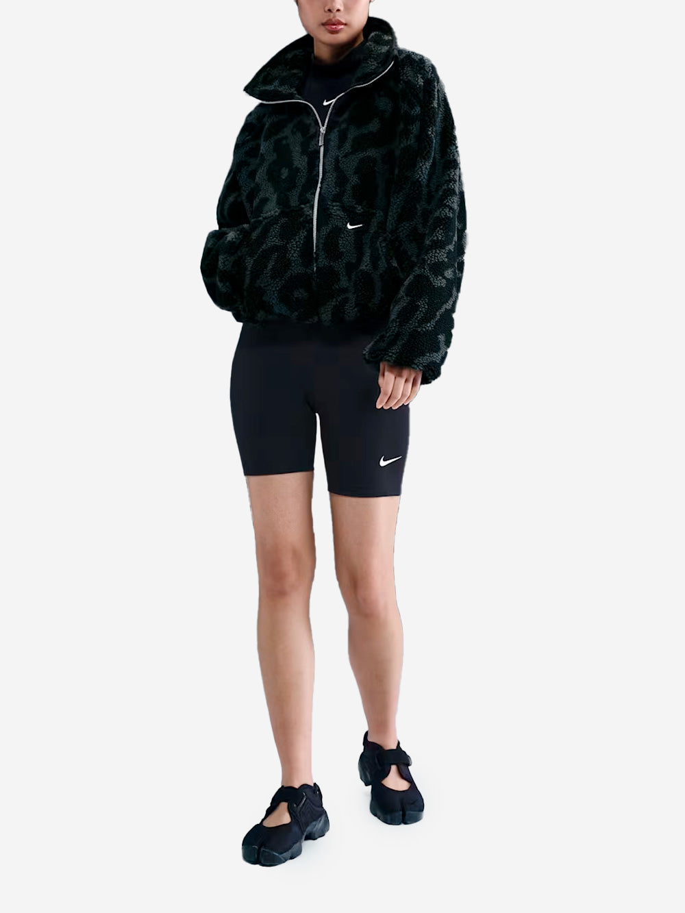 NIKE Giacca in fleece high-pile Nero Urbanstaroma