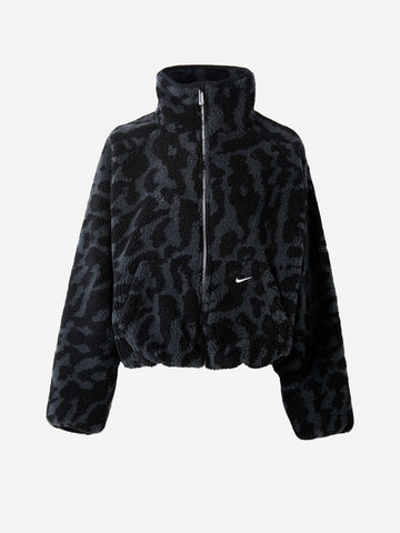 NIKE Giacca in fleece high-pile Nero