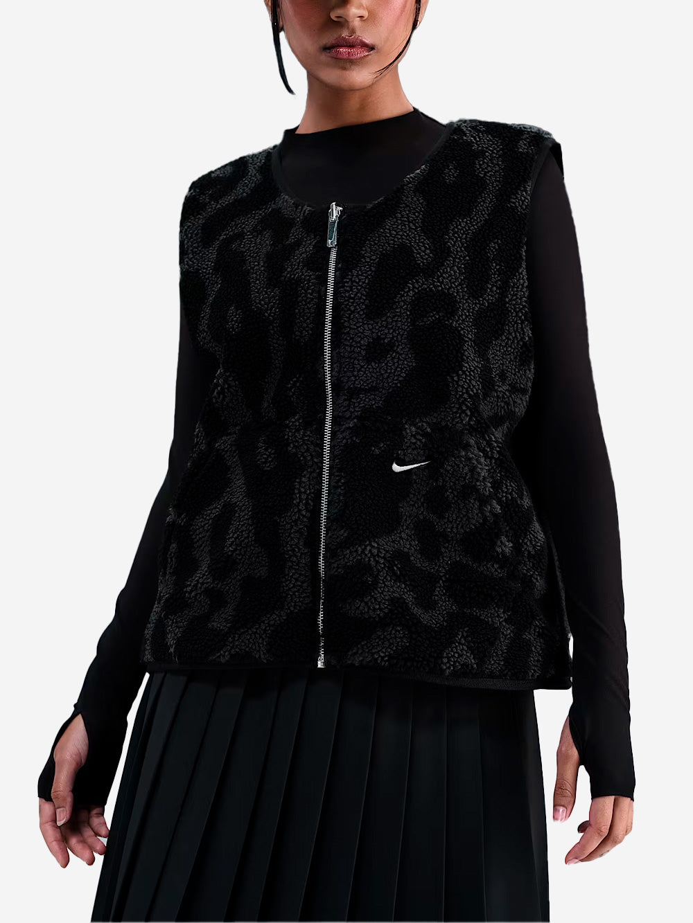 NIKE Gilet in Pile Sherpa reversibile Nero Urbanstaroma