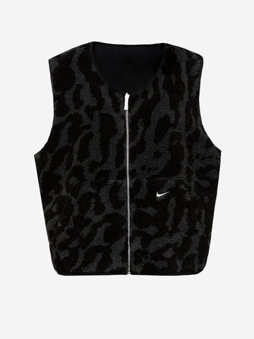 NIKE Gilet in Pile Sherpa reversibile Nero