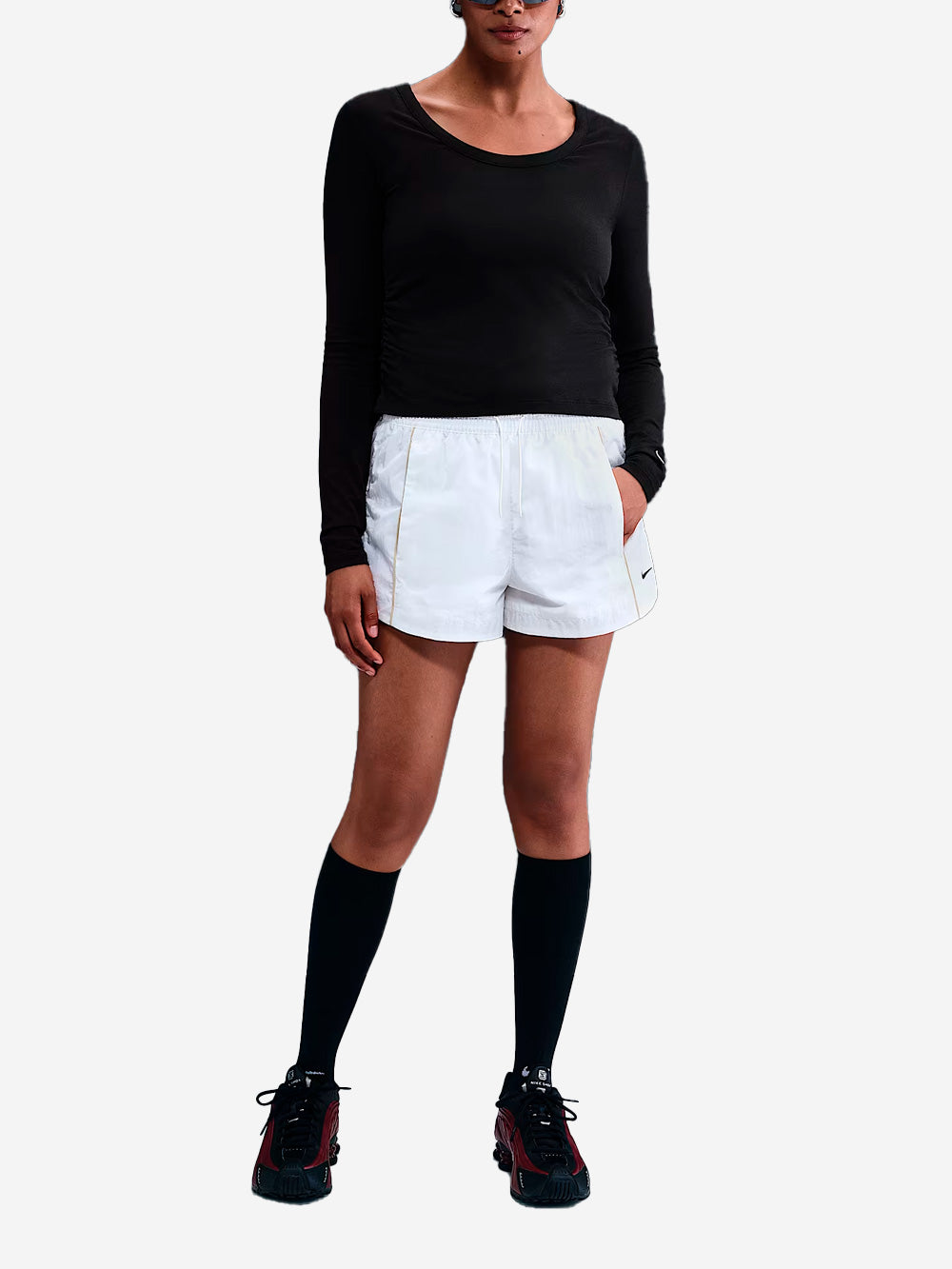 NIKE Maglia a maniche lunghe in misto modal Nero Urbanstaroma