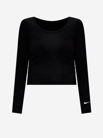 NIKE Maglia a maniche lunghe in misto modal Nero