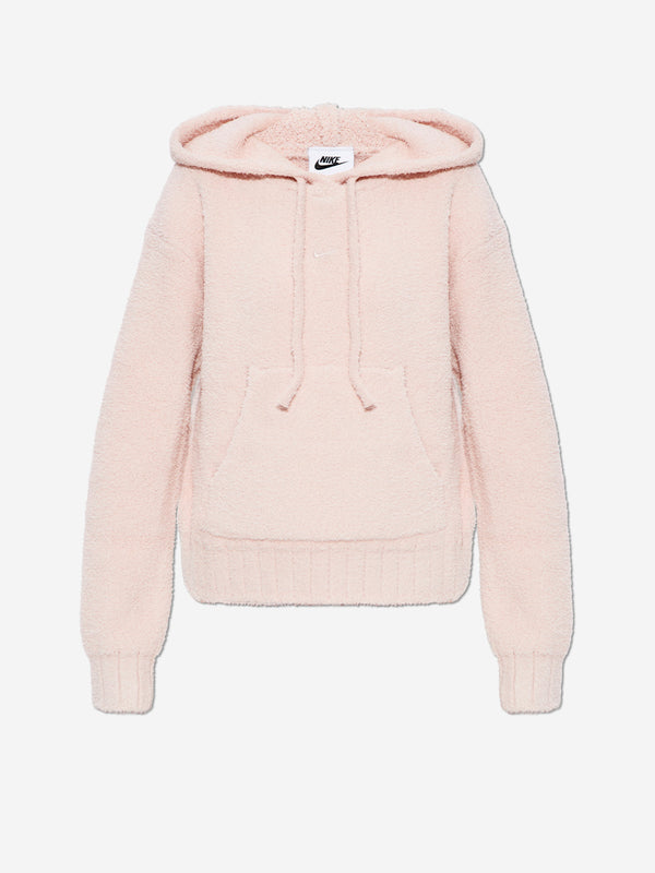 pink fluffy nike sweater