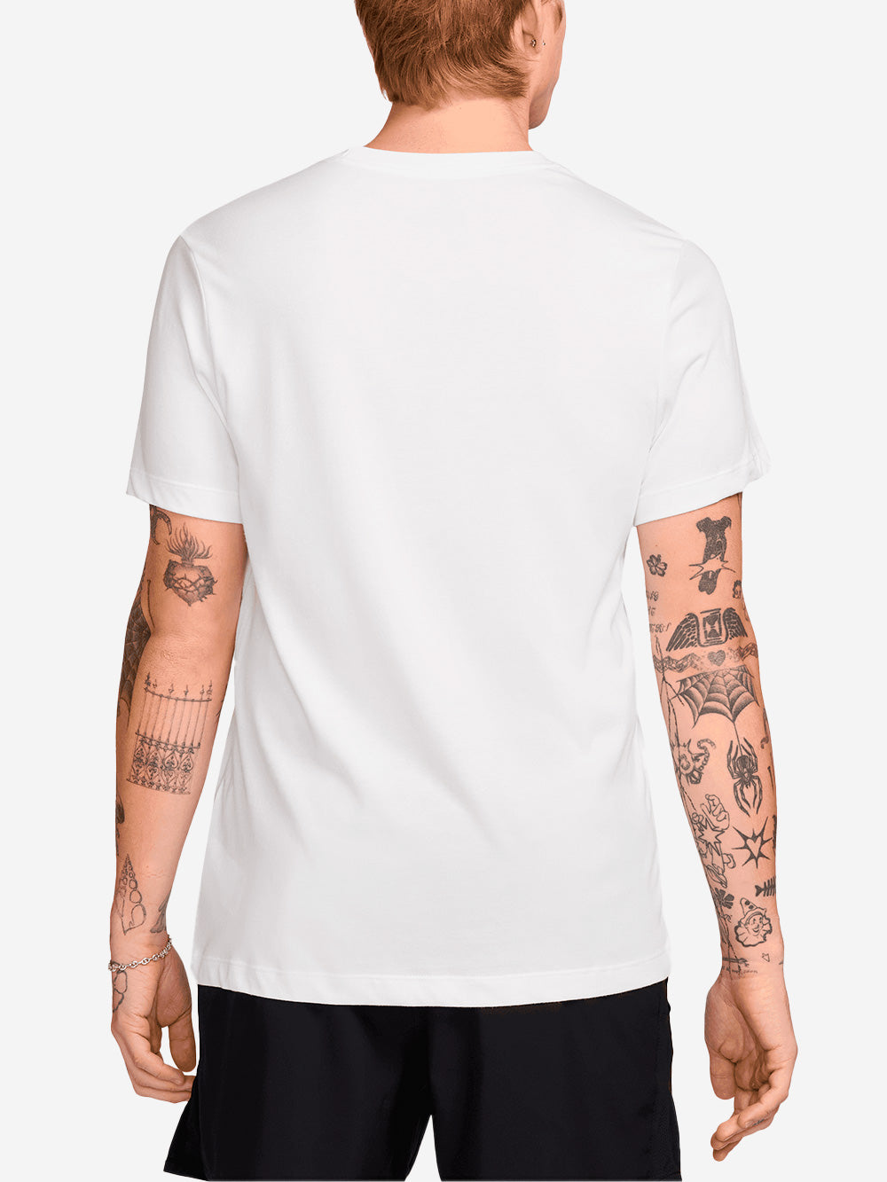 NIKE T-shirt da training bianca Dri-FIT con grafica 'Beef up' Bianco Urbanstaroma