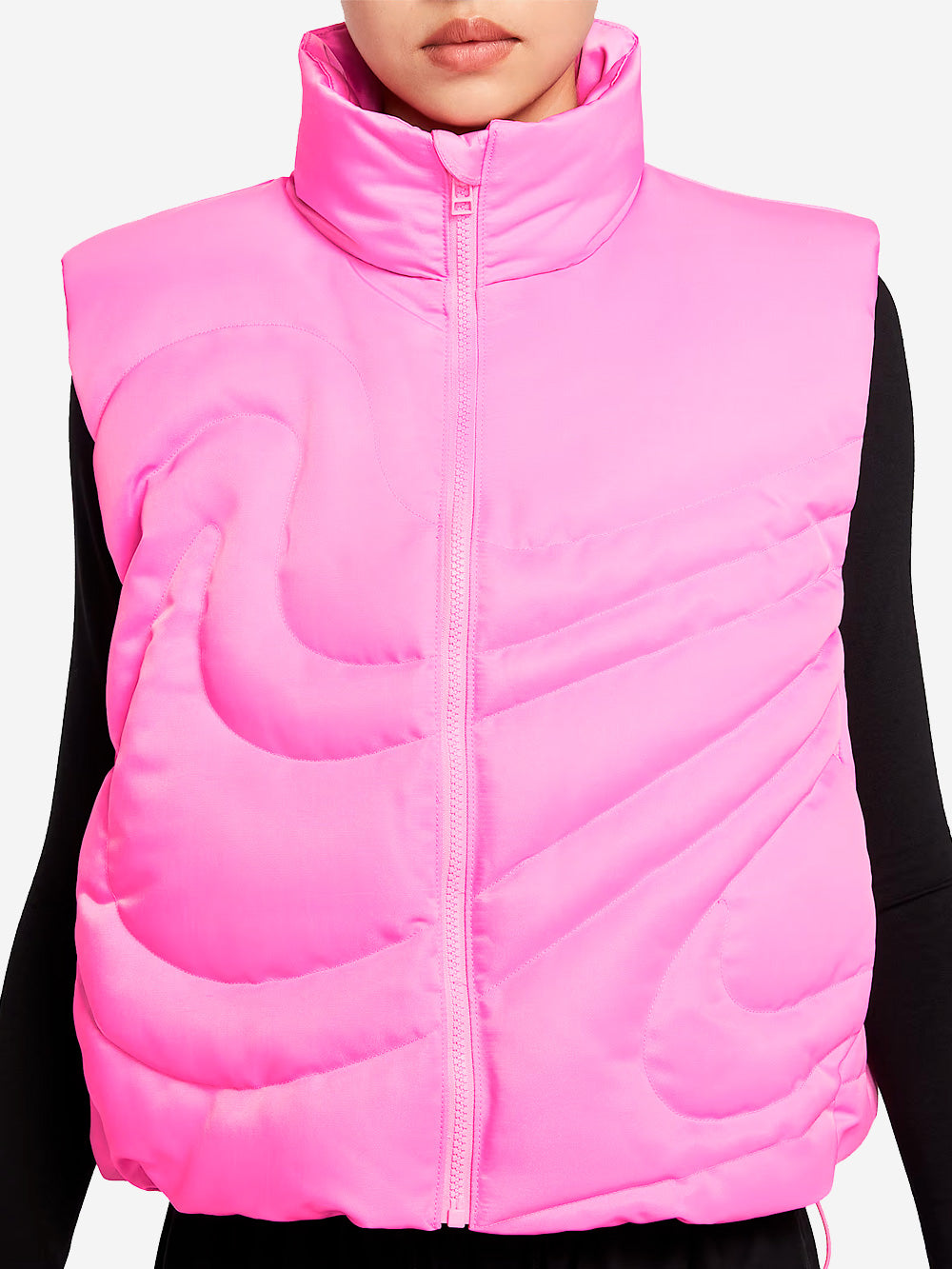 NIKE Smanicato oversize in piumino con Swoosh Rosa Urbanstaroma