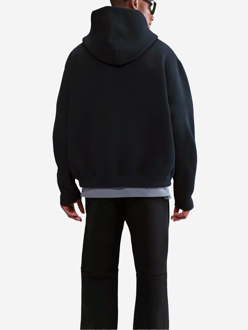 NIKE Felpa oversize in fleece con cappuccio e Swoosh Nero Urbanstaroma