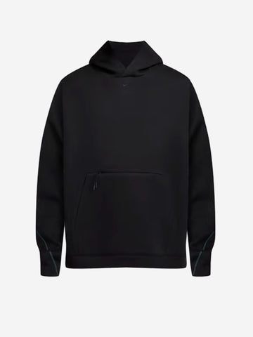 NIKE Felpa oversize in fleece con cappuccio e Swoosh Nero