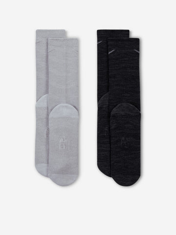 NIKE Calze di media lunghezza ammortizzate (x2) Nero grigio