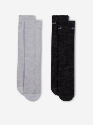 NIKE Calze di media lunghezza ammortizzate (x2) Nero grigio