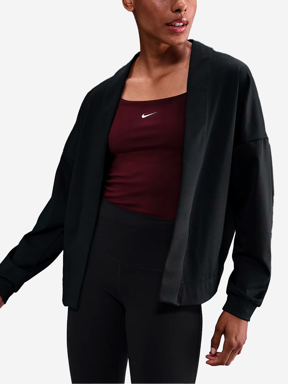 NIKE Cardigan oversize Dri-FIT Nero Urbanstaroma