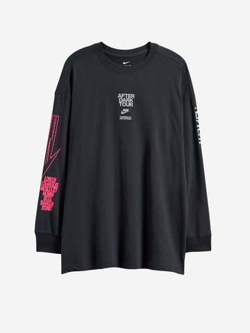 NIKE Maglia oversize a manica lunga con grafica 'Dark Tour' Nero