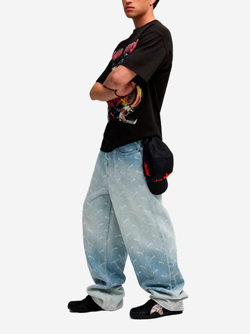 PUMA Jeans baggy laser monogram x Asap rocky Celeste