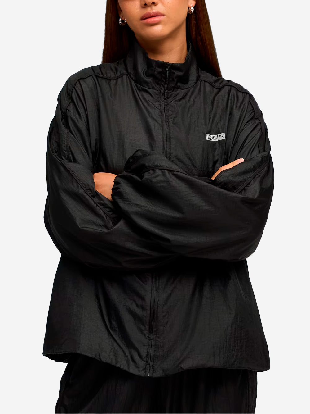 PUMA Track jacket oversize nera x Rosé Nero Urbanstaroma