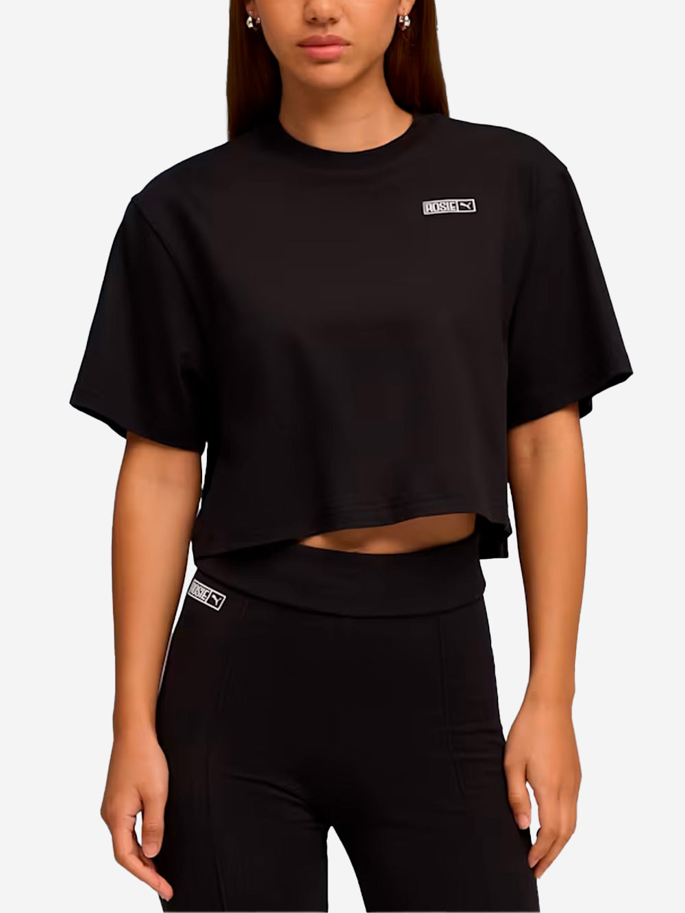 PUMA T-shirt cropped nera x Rosé Nero Urbanstaroma